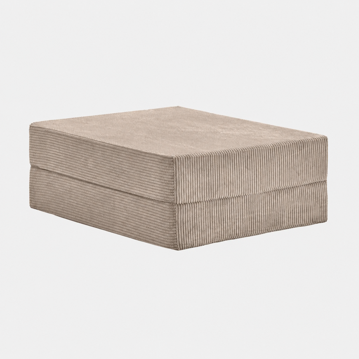 Module canapé velours côtelé 100X100 beige sable