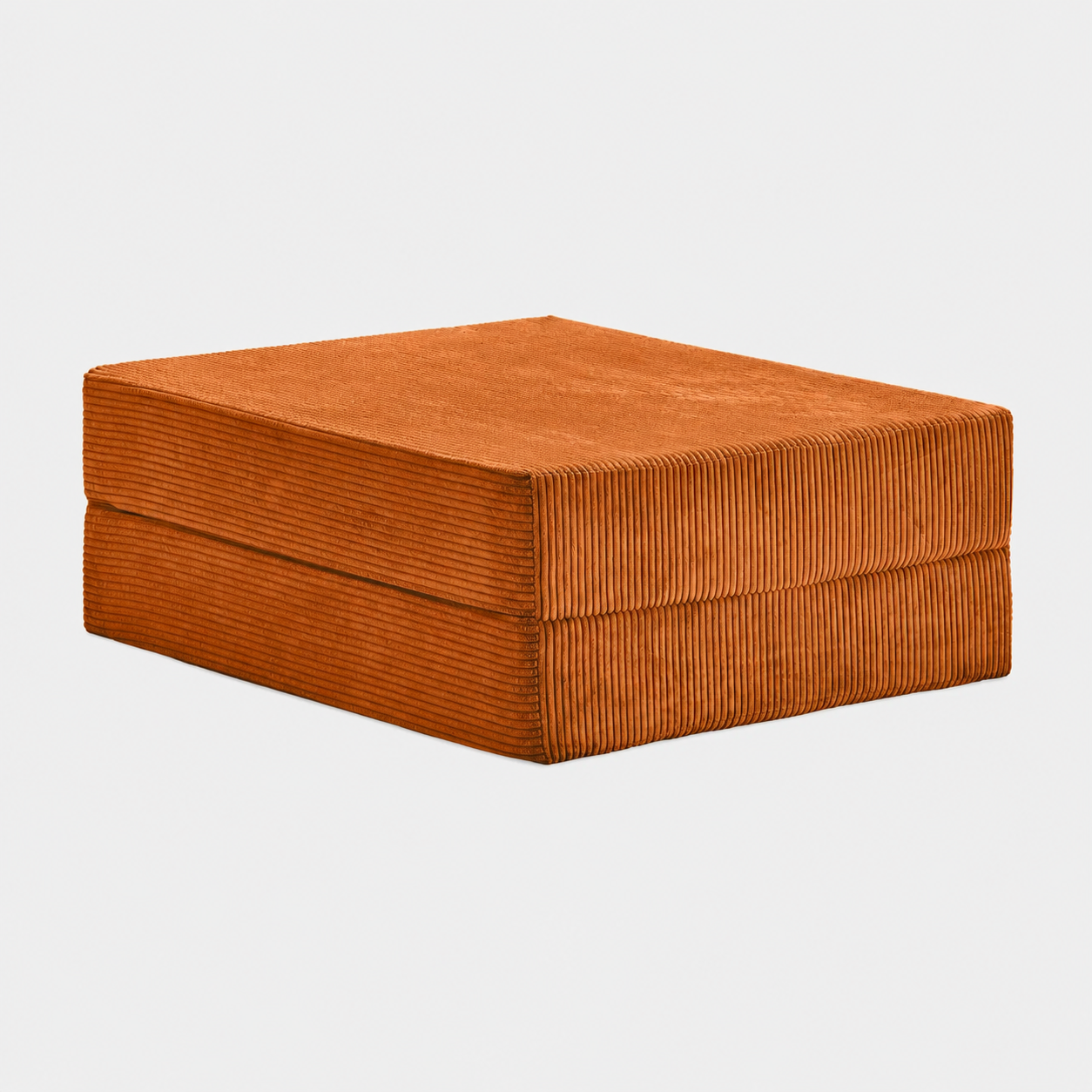 Module canapé velours côtelé 100X100 brun/orangé