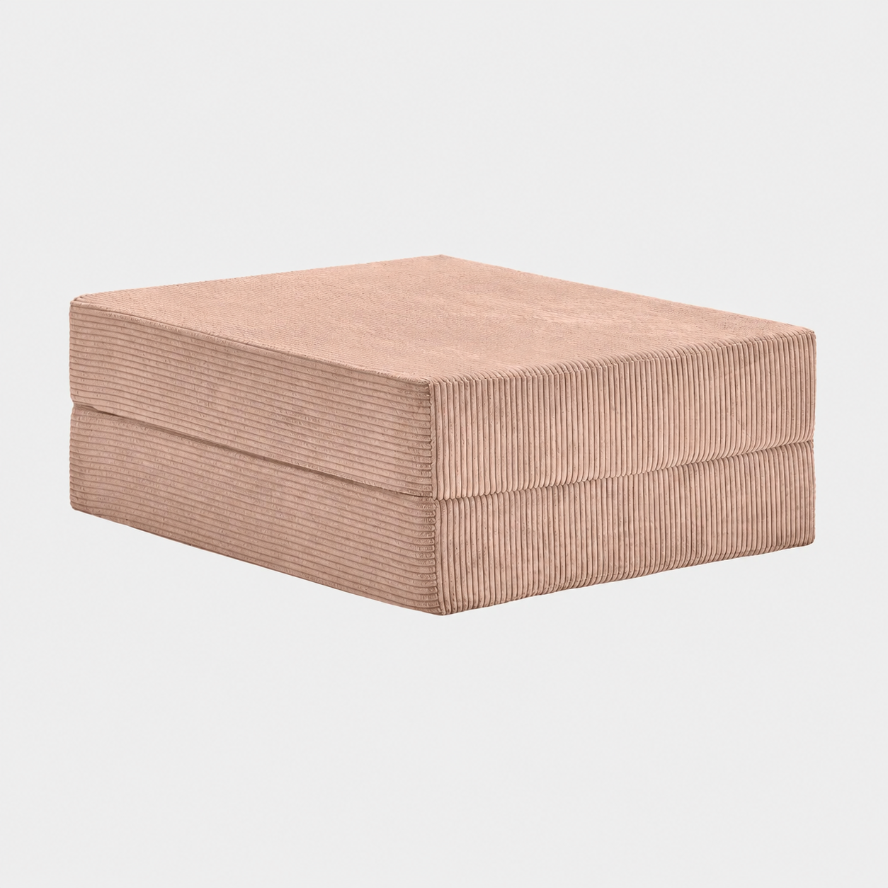 Module canapé velours côtelé 100X100 rose poudré