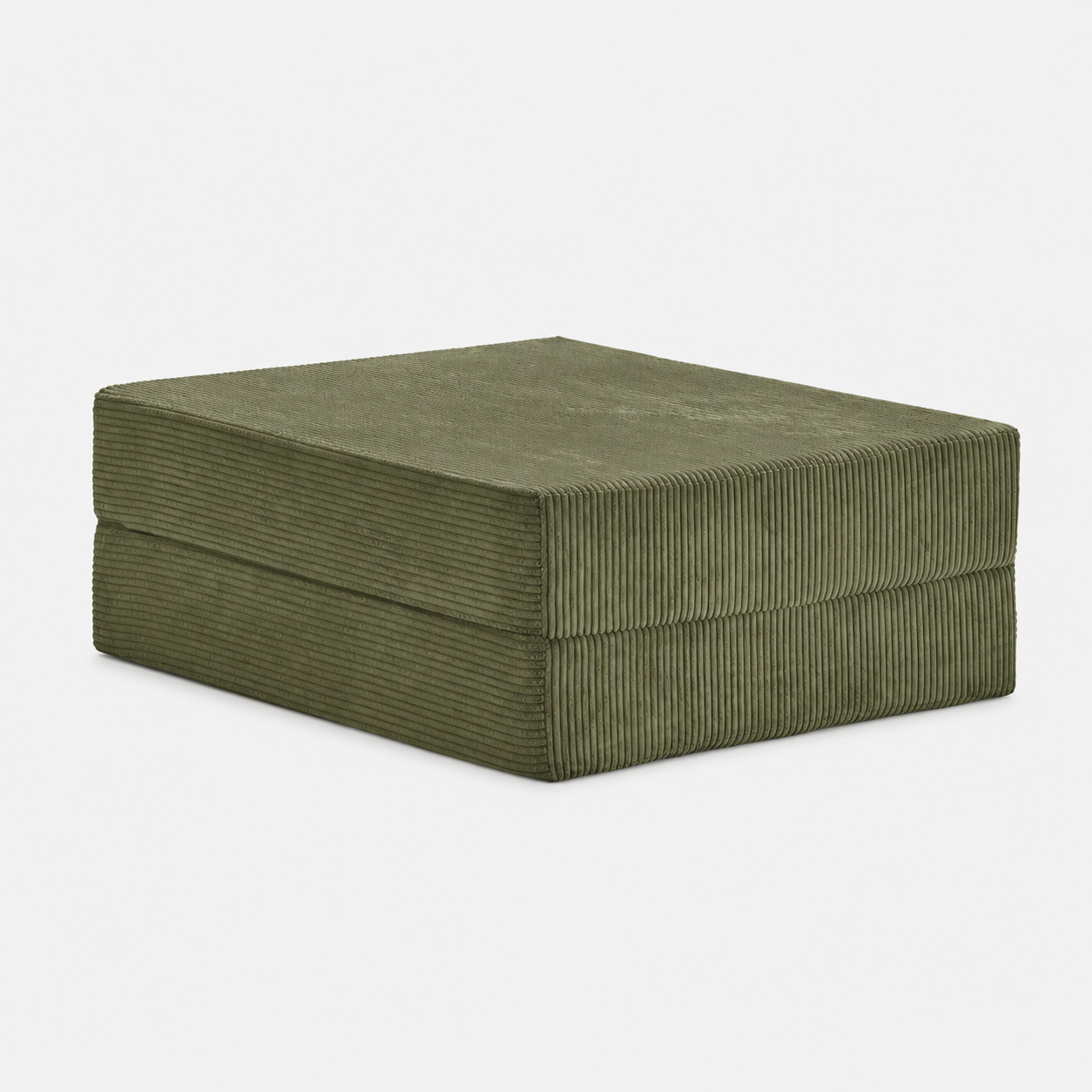 Module canapé velours côtelé 100X100 vert olive