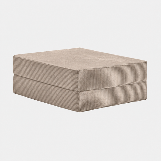 Module canapé velours côtelé 100X100 beige sable