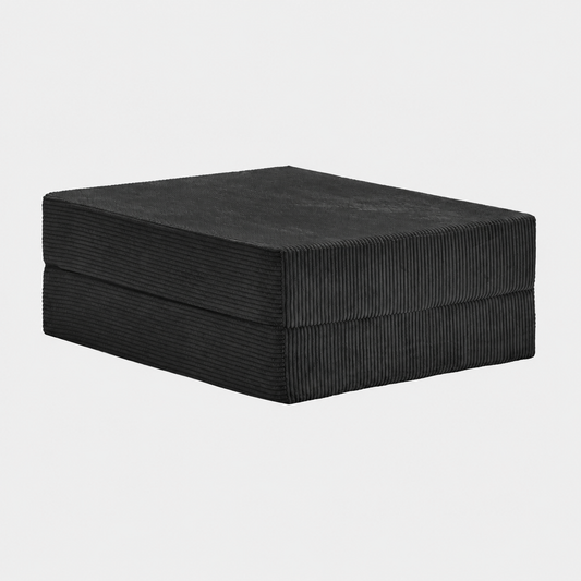 Module canapé velours côtelé 100X100 noir