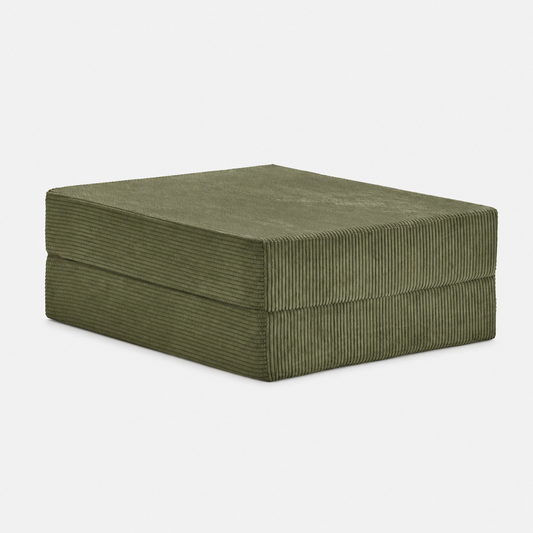 Module canapé velours côtelé 100X100 vert olive