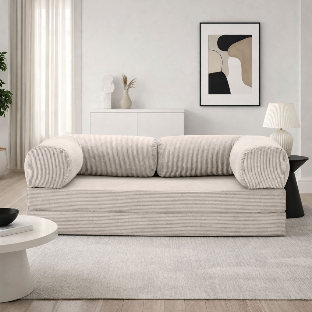 Canapé modulable en velours côtelé